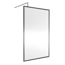 Nuie / nuie Framed 1200mm Wetroom Panel Brushed Pewter