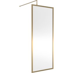 Nuie / nuie 760mm Outer Frame Wetroom Screen Brushed Brass