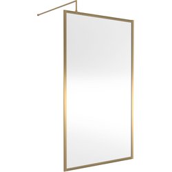 Nuie / nuie 1100mm Outer Frame Wetroom Screen Brushed Brass