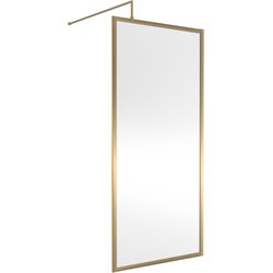 Nuie / nuie 900mm Outer Frame Wetroom Screen Brushed Brass