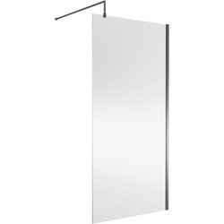 Nuie / nuie Frameless 1000mm Wetroom Panel Brushed Pewter