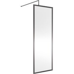 Nuie / nuie Framed 700mm Wetroom Panel Brushed Pewter