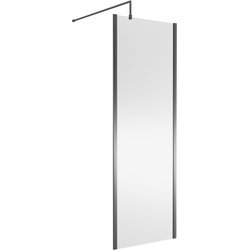 Nuie / nuie 700mm Outer Frame Wetroom Screen Brushed Pewter