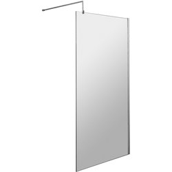 Nuie / nuie Frameless 900mm Wetroom Screen With Support Bar Chrome