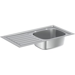 Armitage Shanks / Armitage Shanks Stewart Stainless Steel Inset Sink Single Bowl Left Hand Drainer