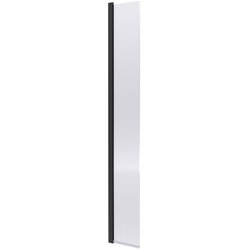 Nuie / nuie Fluted Hinged 300mm Wetroom Screen Matt Black