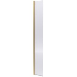 Nuie / nuie Fluted Hinged 300mm Wetroom Screen Brushed Brass
