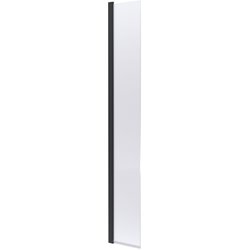 Nuie / nuie Semi-Frameless 300mm Hinged Wetroom Screen Matt Black