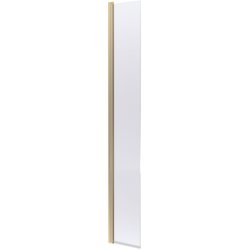 Nuie / nuie Semi-Frameless Hinged 300mm Wetroom Screen Brushed Brass