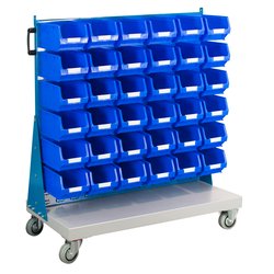 Barton / Barton Topstore Single Sided Louvre Panel Trolley Kit 36 x TC3 Blue Bins