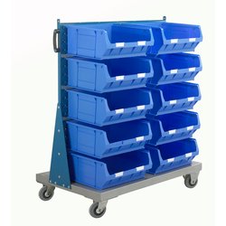 Barton / Barton Topstore Single Sided Louvre Panel Trolley Kit 10 x TC6 Blue Bins