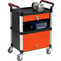 Barton / Barton 3 Shelf Utility Trolley 1 Drawer 1 Cabinet (Lockable)
