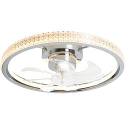 BHS / BHS Lyona LED Dimmable Fan Ceiling Light Chrome