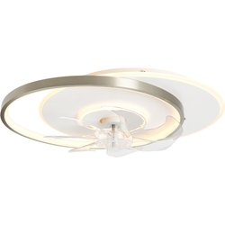 BHS / BHS Ingram LED Dimmable Fan Ceiling Light Satin Nickel