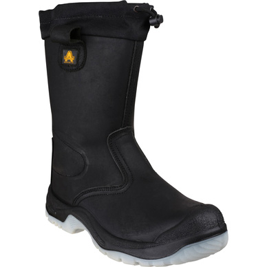 Amblers Safety FS209 Water Resistant Pull On Safety Rigger Boots Black Size 10 Toolstation