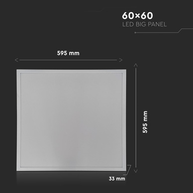 6x LED Panel 60x60 - 36W - 4000K - 100 Lm/W - Flimmerfrei - UGR <22