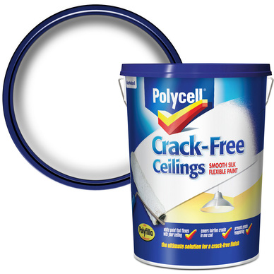 Polycell Crack Free Ceilings Paint Smooth Silk 5L | Toolstation