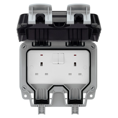 BG IP66 13A Switched Socket 2 Gang Toolstation