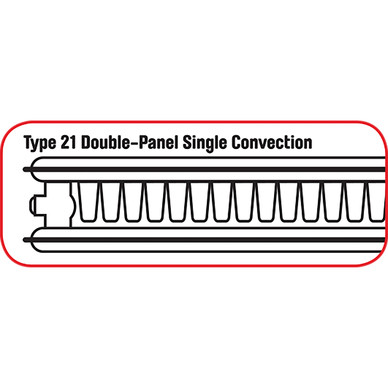 Kudox Premium Type 21 Steel Panel Radiator 500 x 1600mm 6279Btu