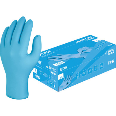 Skytec Utah Performance Powder Free Nitrile Disposable Gloves X Large ...