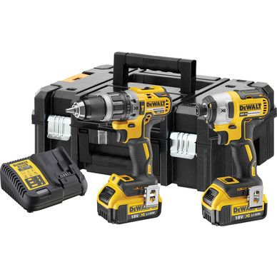 DeWalt DCK266M2T GB 18V XR Cordless Brushless Combi Drill Impact Driver Twin Pack 2 x 4.0Ah Toolstation