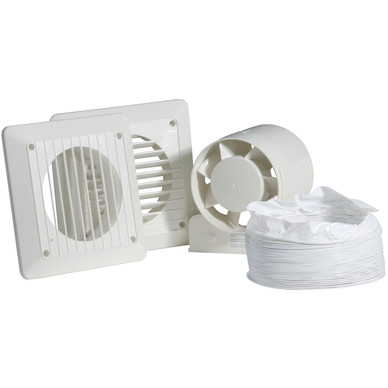 AirTech-UK 4-inch Inline Duct Fan (100mm) – Wall Mounted Extractor For Bathroom, Hydroponics, Or Grow Room