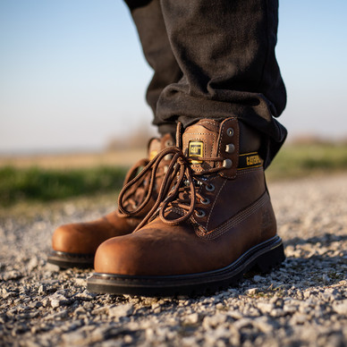 Caterpillar Holton Safety Boots Brown Size 8 Toolstation