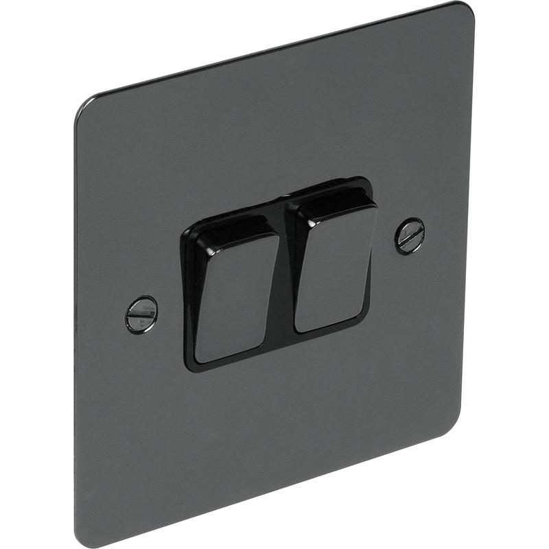 Flat Plate Black Nickel 10A Switch