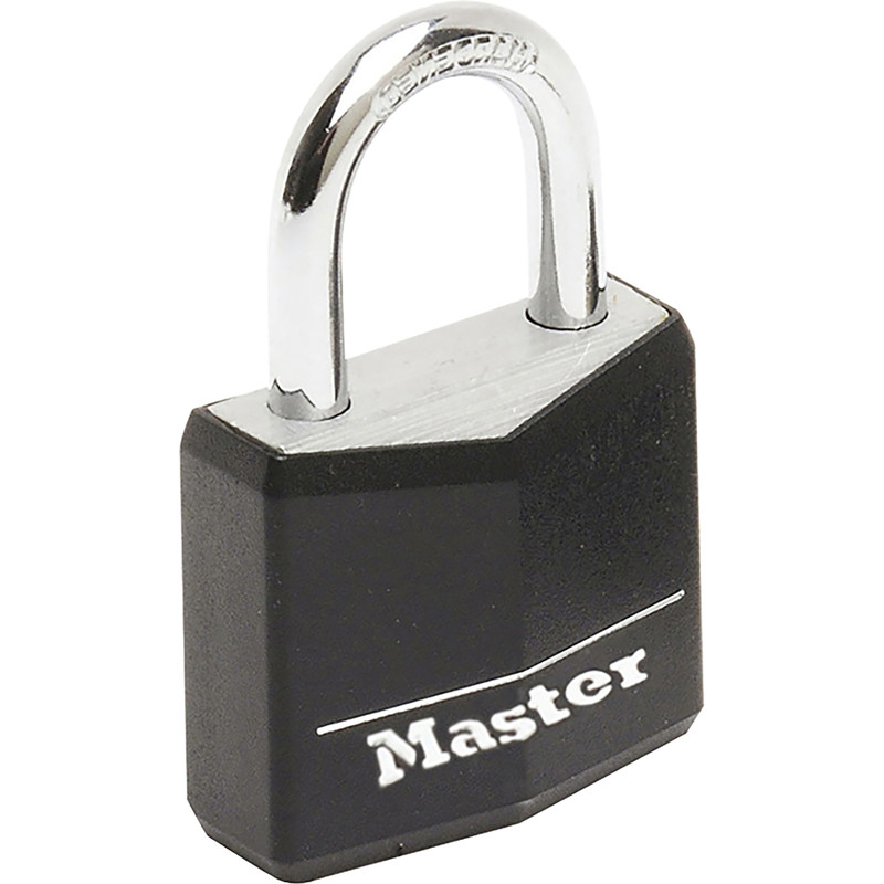 Master Lock Black Covered Aluminium Padlock