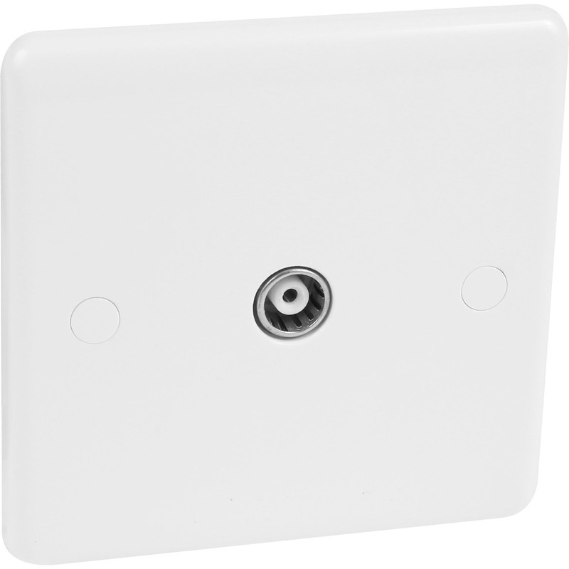 Wessex White Coaxial Outlet