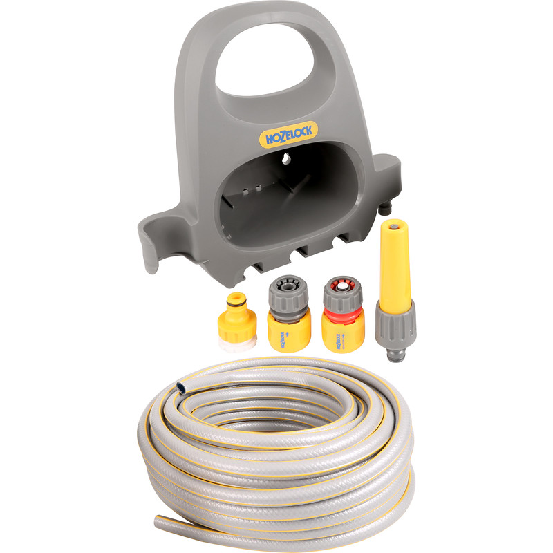 Hozelock Compact Open Reel 15m Garden Hose Pipe Watering Cleaning Yard