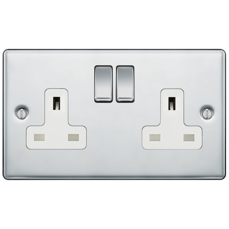 BG Polished Chrome 13A DP Switched Socket