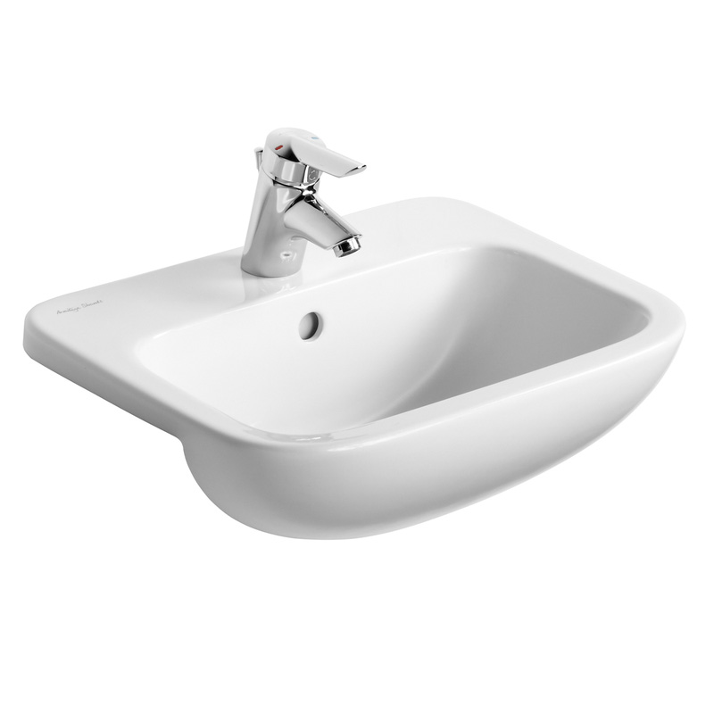 Armitage Shanks Profile 21 Semi Recessed Basin 50cm 1 Tap Hole   12363 1 