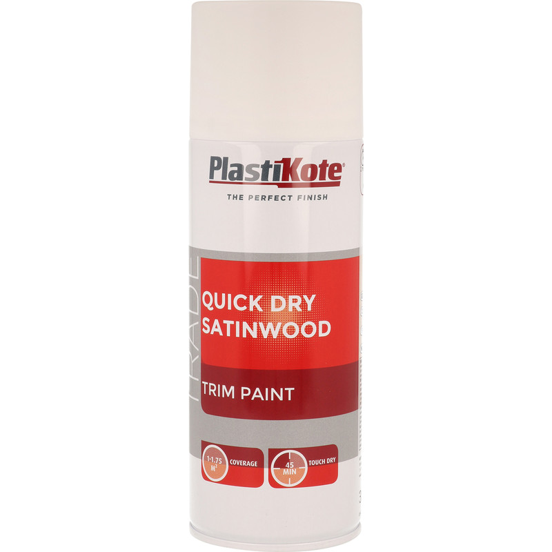 Plastikote Quick Dry Satinwood Spray Paint 400ml
