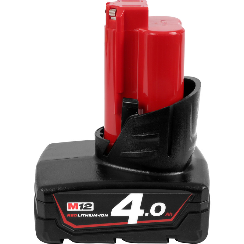 Milwaukee M12 12V Red Li Ion Battery 4 0Ah Milwaukee M12 12V Red Li Ion Battery 4 0Ah
