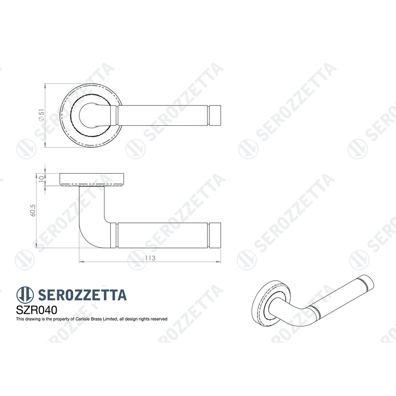 Serozzetta Quaranta Lever On Round Rose