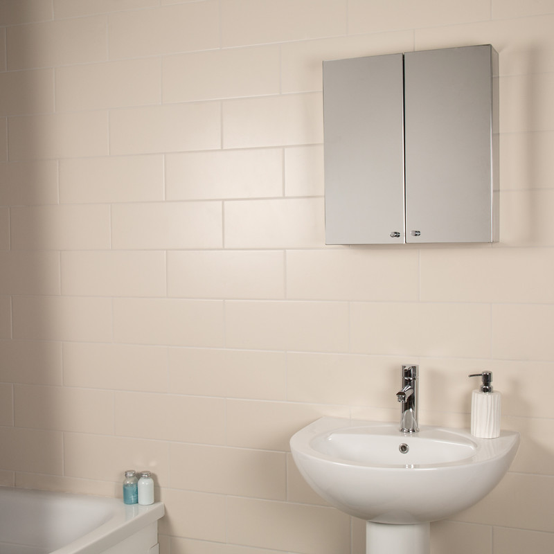 Croydex Double Door Stainless Steel Bathroom Cabinet