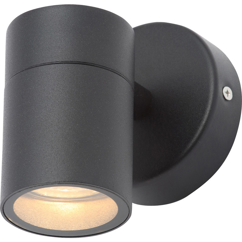 Leto Black Stainless Steel Up or Down Wall Light IP44