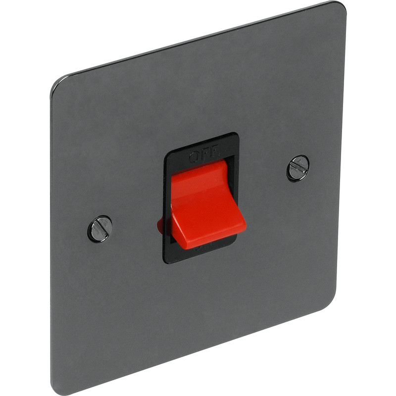 Flat Plate Black Nickel 45A DP Switch