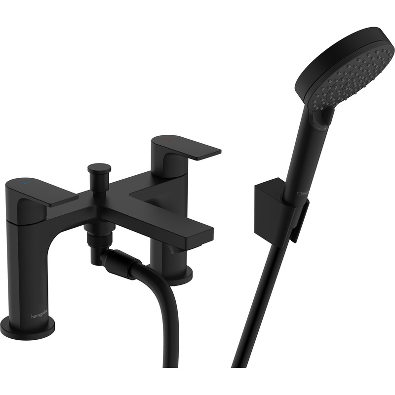 Hansgrohe Rebris E Bath Shower Mixer Tap Matt In Brass Black