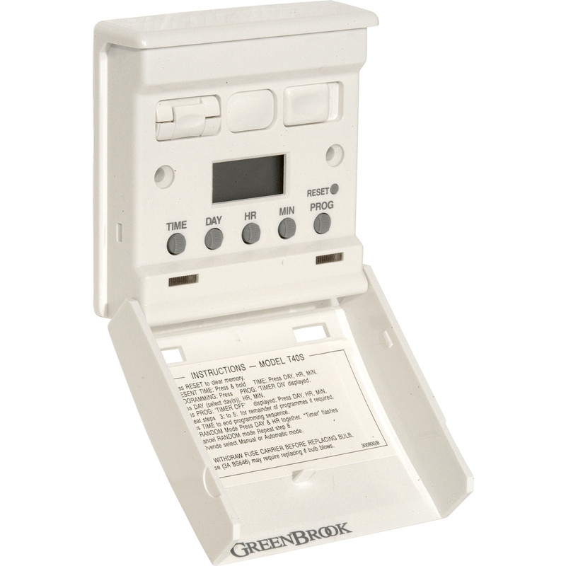 Greenbrook 7 Day Electronic Wall Switch Timer - In Wall Timer Switch Instructions