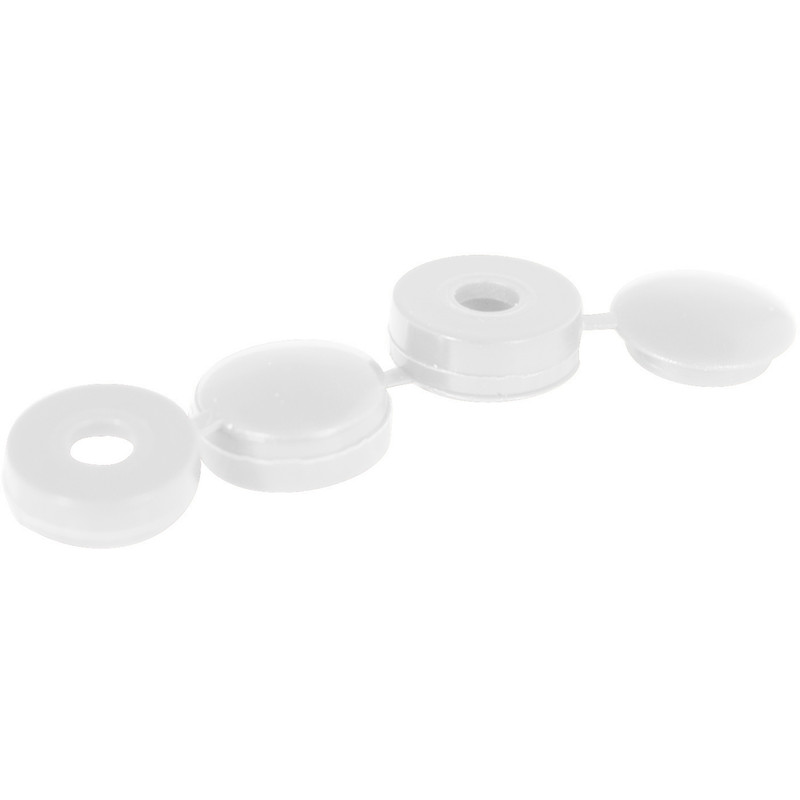 pack of 100 SCREW CAP CUP WASHER HINGED COVER BLACK FOR No 6 & 8 SCREWS 