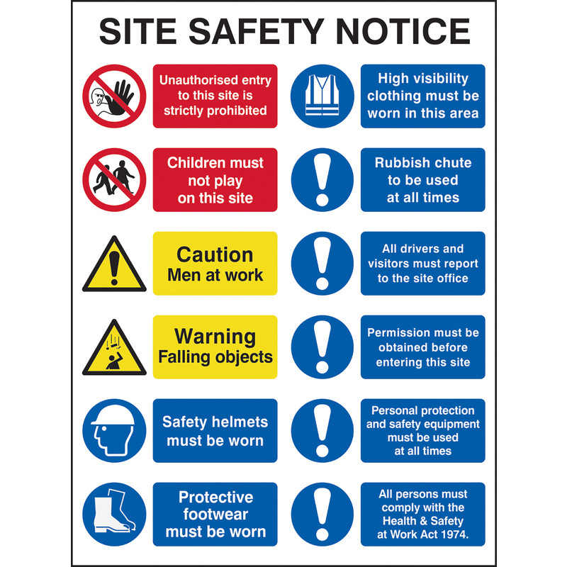 Composite Site Safety Notice Toolstation