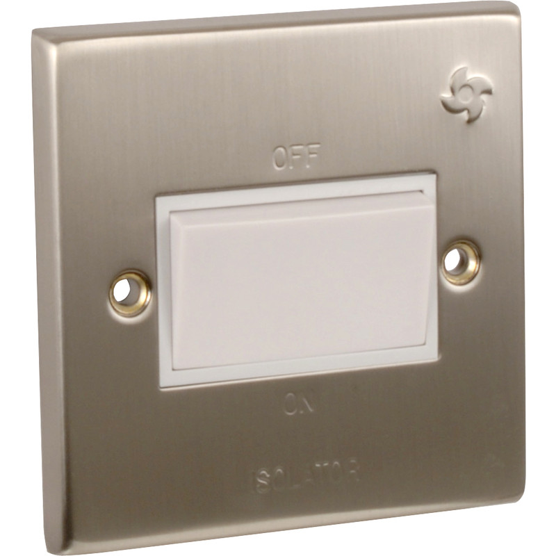 Satin Chrome/ White Fan Isolator