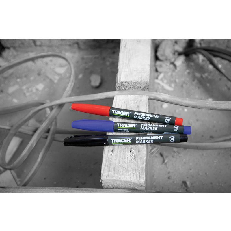 TRACER APMK1 FINE POINT MARKER ACRYLIC TIP RED BLUE BLACK MARKERS