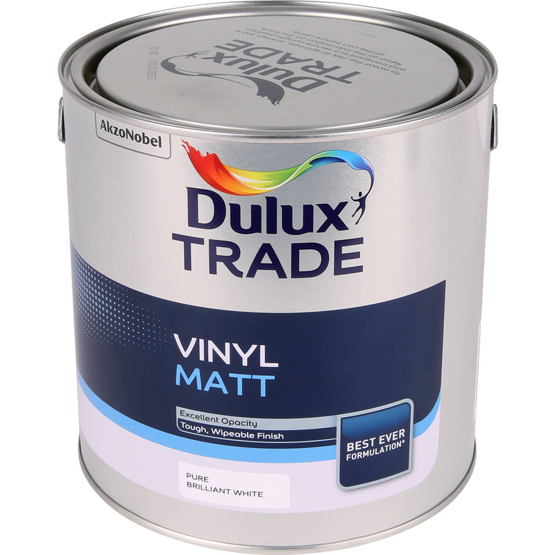 Dulux Trade Vinyl Silk Pure Brilliant White 10l