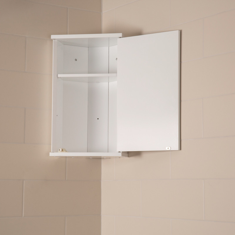 Croydex Corner Mdf Bathroom Cabinet 500, Bathroom Corner Wall Cabinet