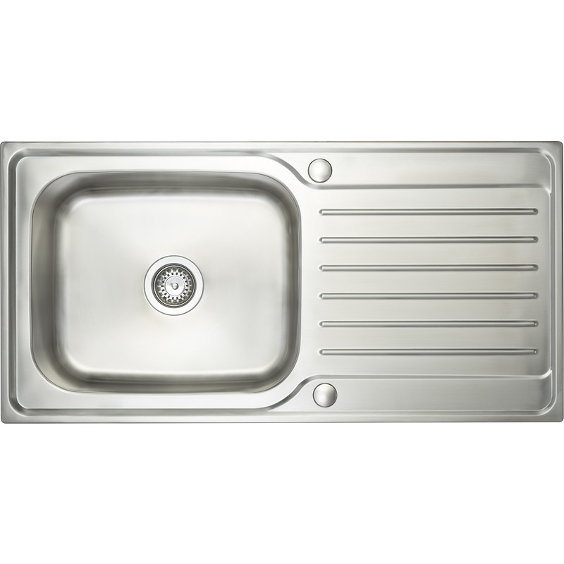 Stainless Steel Single Bowl Kitchen Sink Drainer 1000 X 500 X 200mm Deep