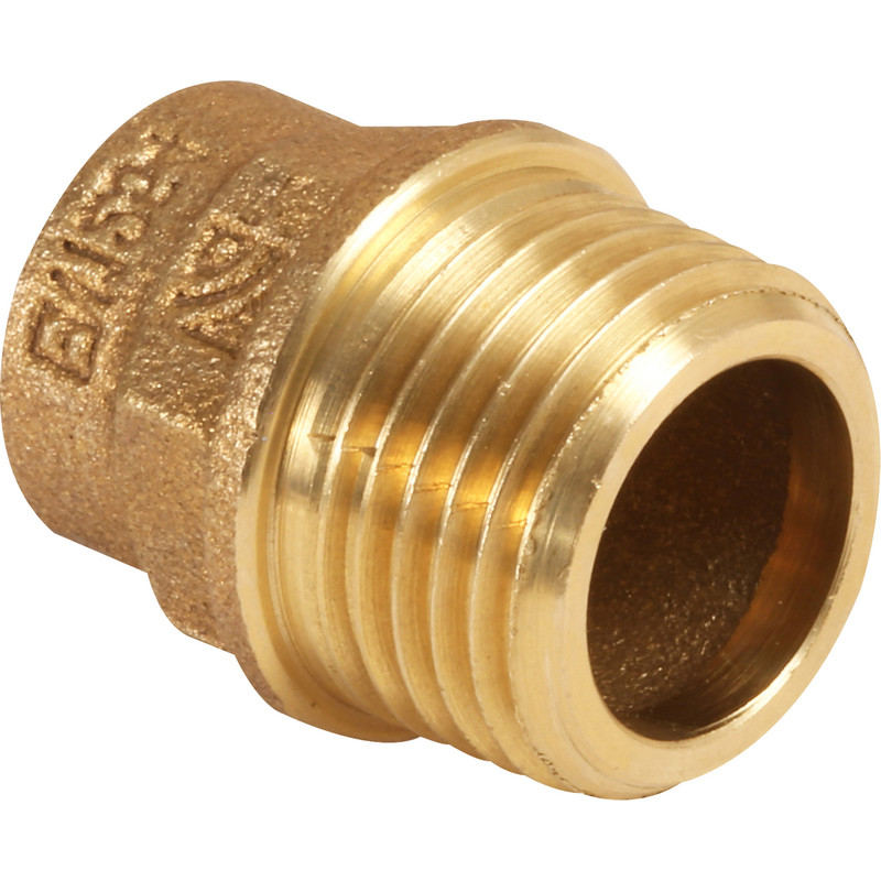END FEED, 2X E/F Coupler Male 15mm x 1/2" Central Heating 
