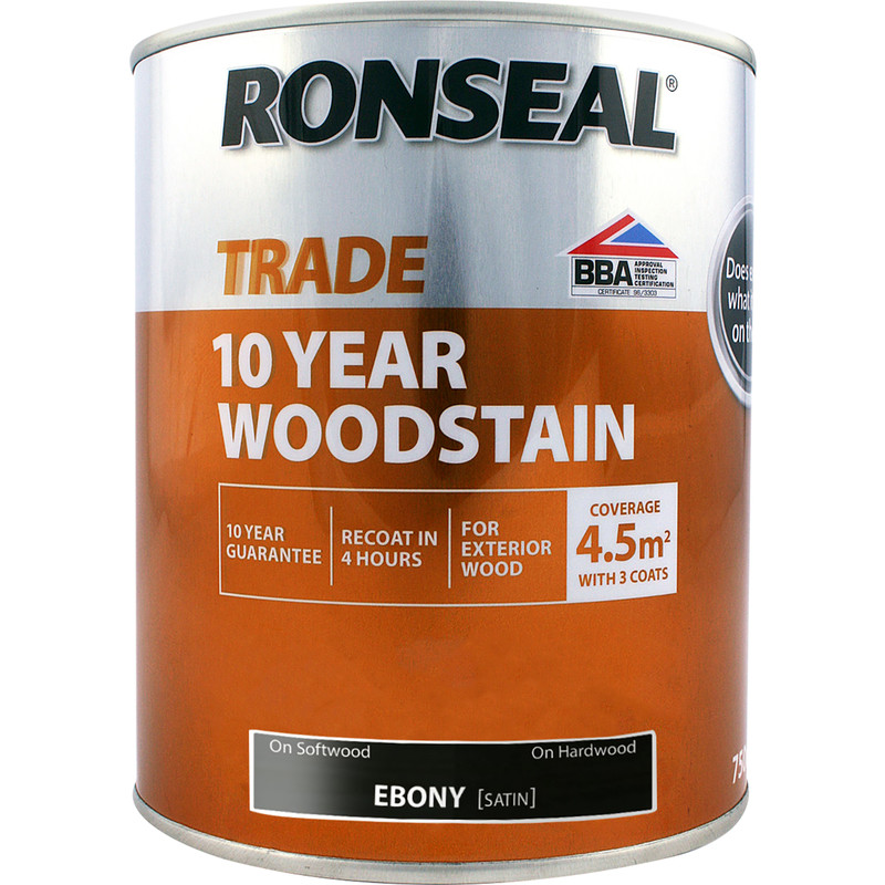 Ronseal 10 Year Exterior Satin Woodstain 750ml